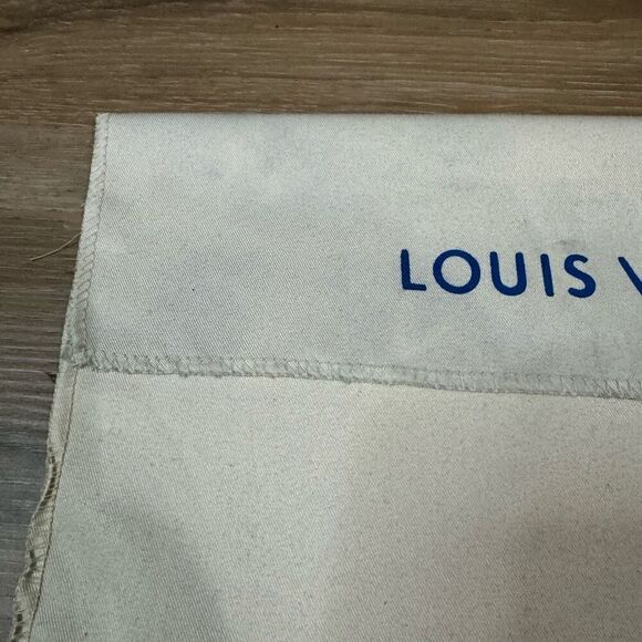Louis Vuitton 10”x13.5” Envelope Style Dust Cover Storage Bag Blue Logo - Picture 3 of 4